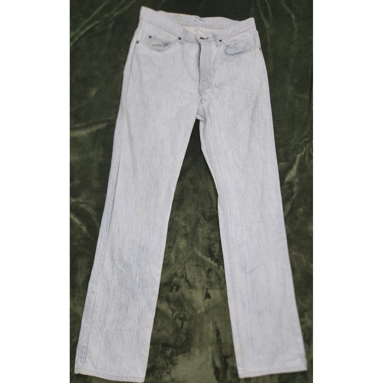 Rare Vtg Levi's Orange Tab Light Acid Wash Straight Leg Jeans Size 33x34 80s 501